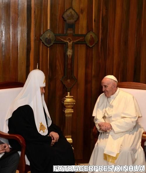Eveniment istoric în Cuba. Papa Francisc, către Patriarhul Bisericii Ortodoxe Ruse: &quot;În sfârșit, ne întâlnim, suntem frați”