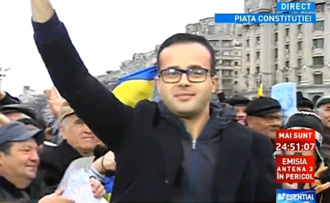Mihai Gâdea, la întâlnirea din Piața Constituției. „România vrea libertate. Antena 3 e aici!”