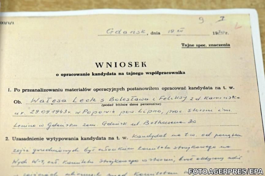 Polonia, în stare de șoc. Fost președinte și laureat al Nobelului pentru Pace, acuzat că a colaborat cu serviciile secrete comuniste. Documentele au fost făcute publice 