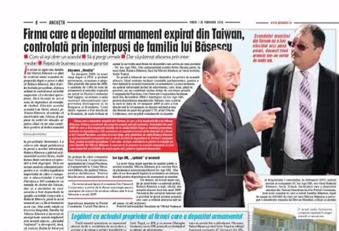 Camarazii de afaceri cu armament ai nepoatei lui Traian Băsescu