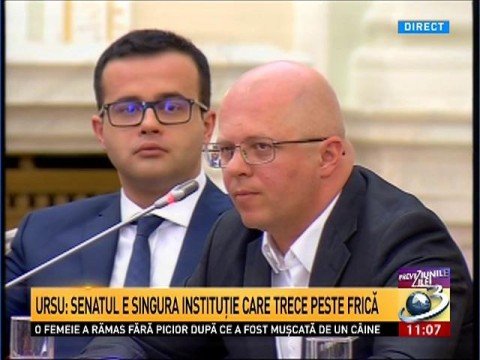 Mihai Gâdea and Adrian Ursu, in the Senate. The  Antena 3 representatives  denounce the abuses: &quot;Romania is a country led by appointed people not by the elected&quot;