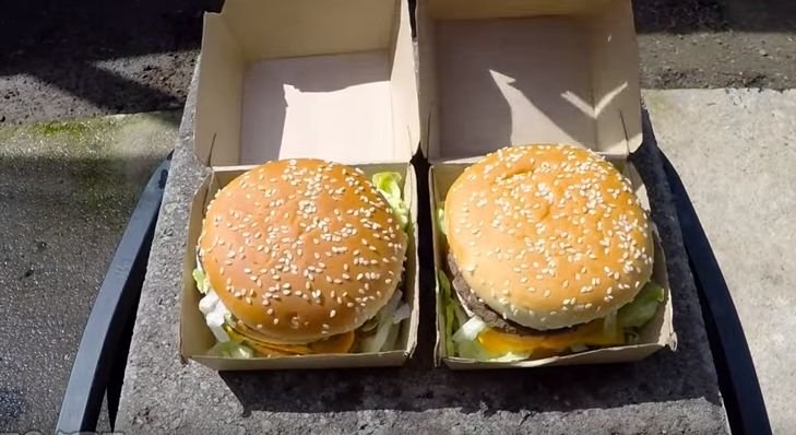 VIDEO. Ce se întâmplă dacă torni cupru topit pe un Big Mac