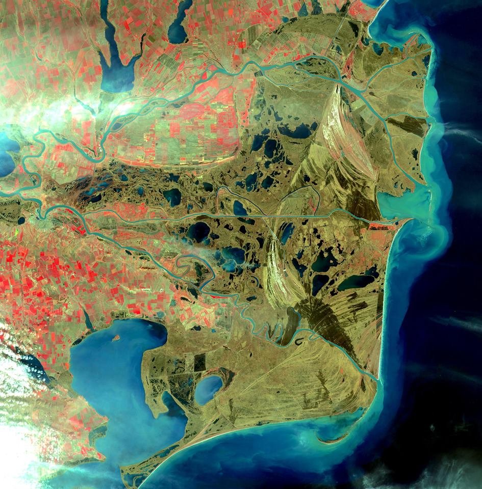 Imaginea zilei: Delta Dunării, fotografiată din spațiu