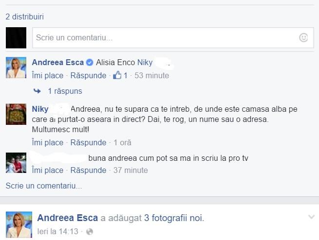  Întrebarea bizară primită de Andreea Esca pe Facebook. Ce i-ar putea răspunde? 370745