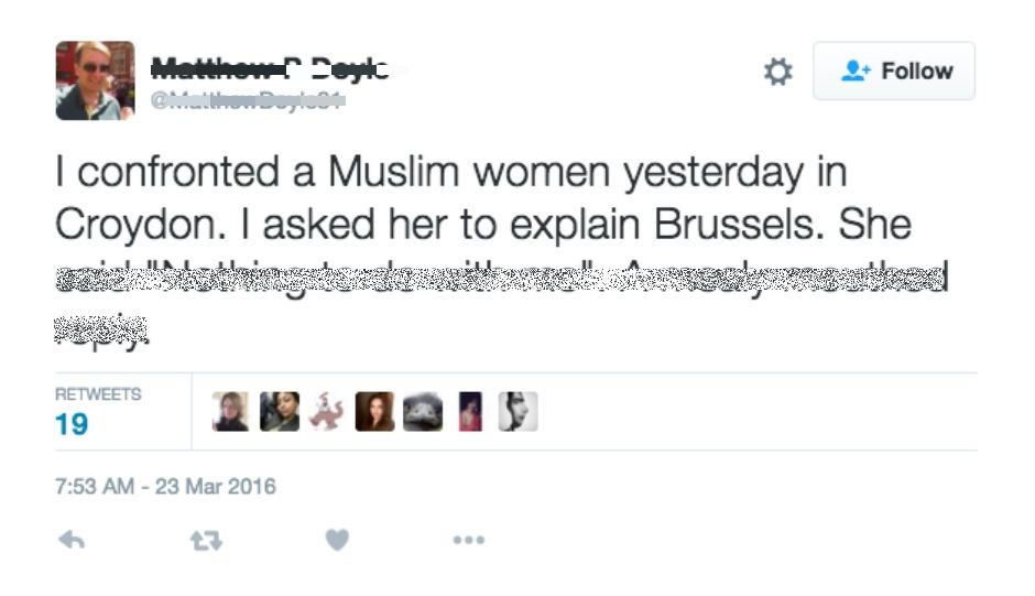 Răspunsul genial primit de un bărbat la o postare pe Twitter, după atentatele de la Bruxelles