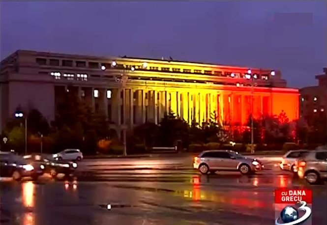 Zi de doliu naţional. Guvernul României, luminat în culorile Belgiei