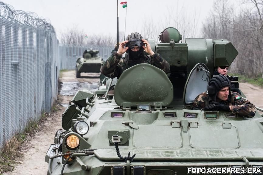 Armata ungară este pregătită să desfășoare mai mult de 6.000 de militari pentru a apăra granițele țării
