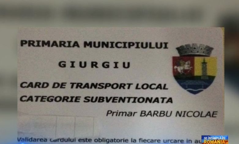 Carduri de transport cu numele primarului pe ele! Cum explică edilul din Giurgiu grozăvia
