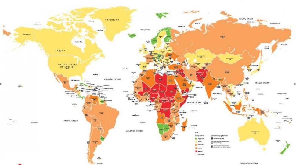 Harta ţărilor în funcţie de riscul unor atentate teroriste. Care sunt cele mai fierbinţi zone ale lumii