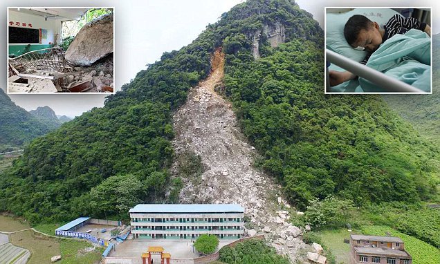O școală din China a fost înghițită de o alunecare masivă de teren. Zeci de copii se aflau în clădire. VIDEO
