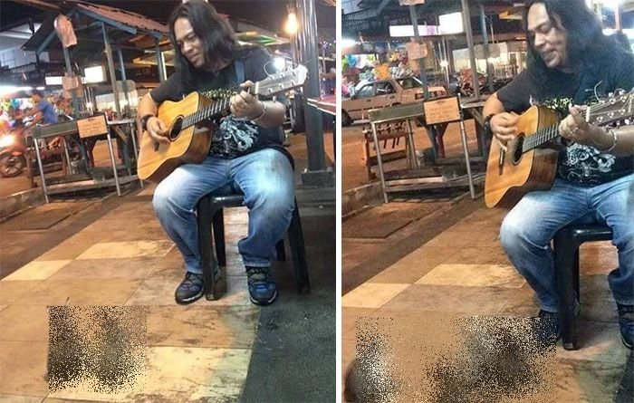 Cânta pe stradă, la chitara lui, când patru pisicuțe s-au apropiat de el. Nimeni nu se aștepta la ceea ce a urmat