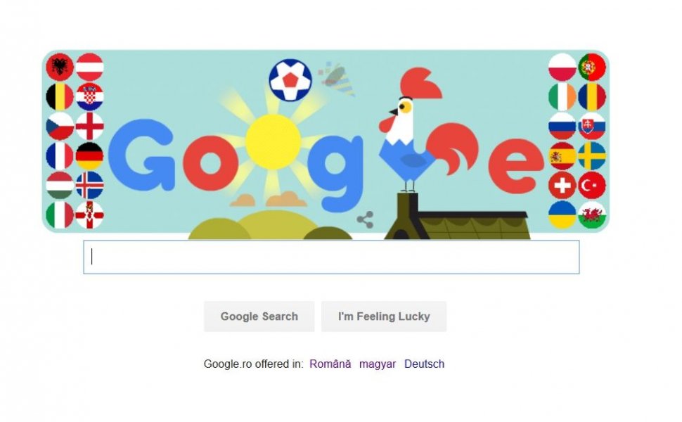 EURO 2016. Google marchează începutul competiției cu un logo special