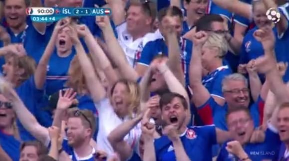 Islanda s-a calificat istoric în optimile EURO 2016. Reacția comentatorului face senzație pe internet