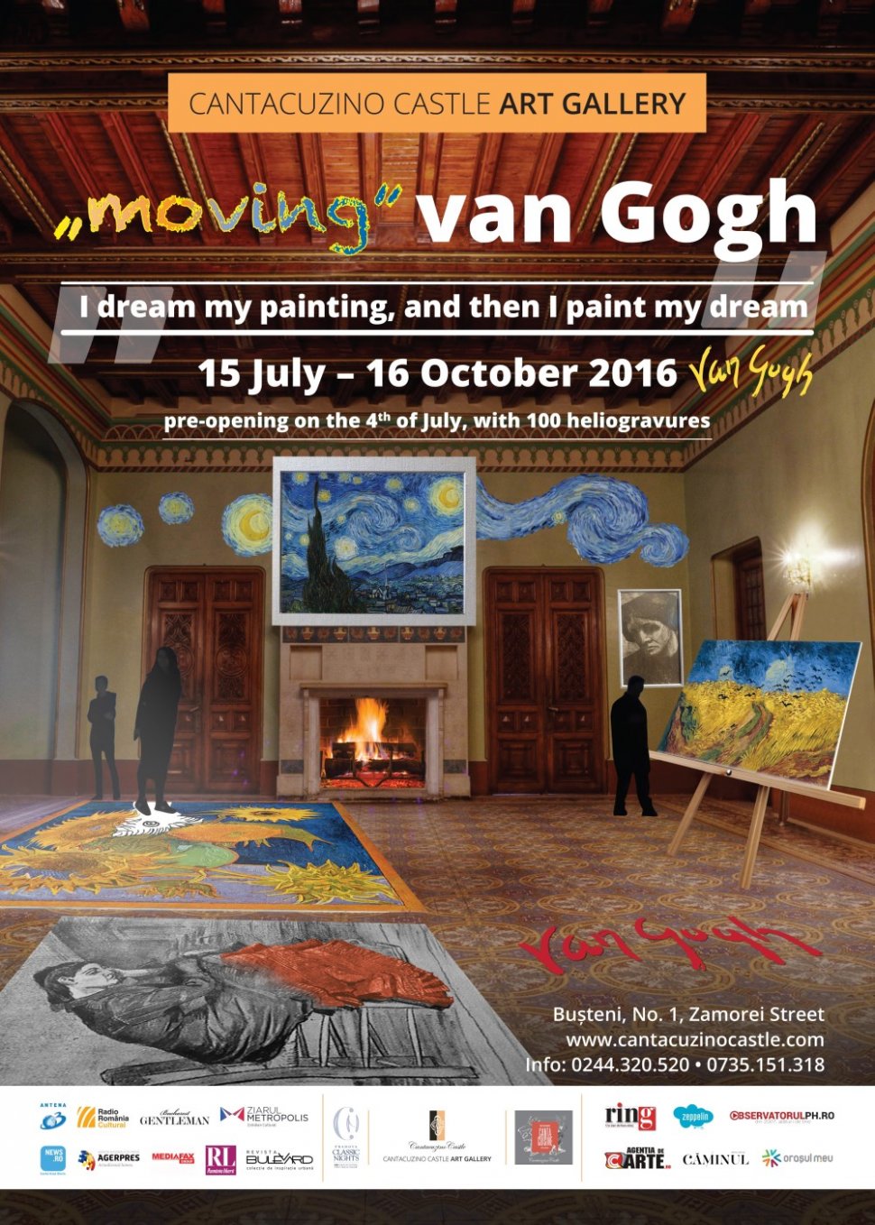 Antena 3 recomandă: Holograma pictorului Vincent van Gogh, instalații audio-video și floarea-soarelui animată, într-o expoziție interactivă, la Castelul Cantacuzino