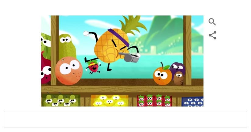 OLIMPIADĂ. Google doodle inspirat din jocul fructelor, pentru Olimpiada de la Rio