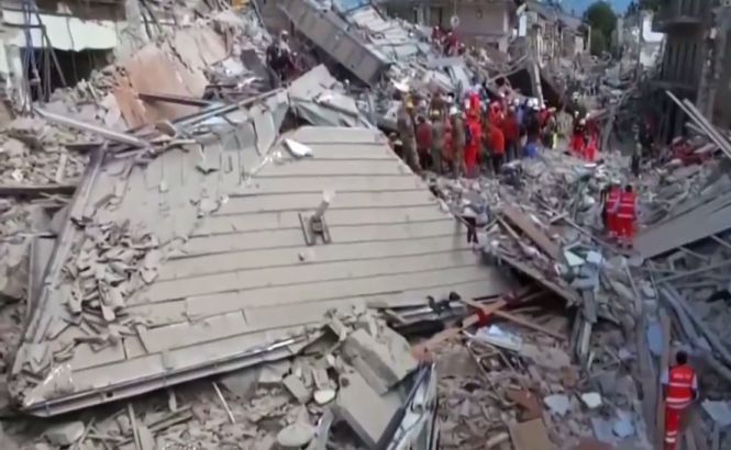 Imagini de coșmar de la cutremurul din Italia. O dronă a surprins dezastrul - VIDEO