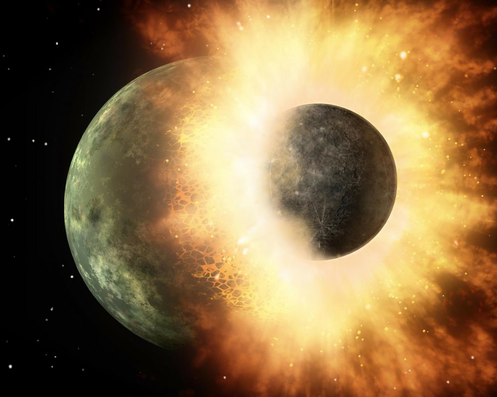 Teorie inedită legată de originile Lunii: A apărut în urma unei coliziuni de proporții