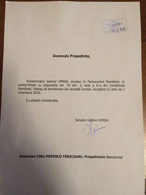 Gabriel Oprea și-a dat demisia din Senat 407380