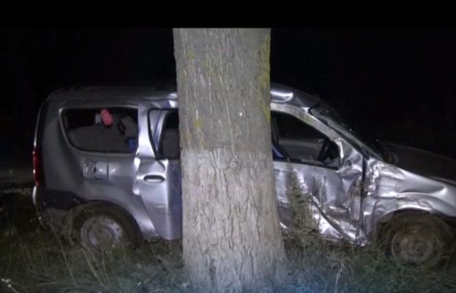 O șoferiță a vrut să evite o groapă din asfalt şi a ajuns într-un copac. Tatăl și mama ei au murit pe loc