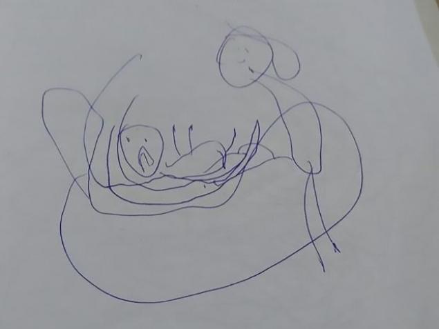 O fetita de 5 ani a desenat pe o foaie cum decurgeau intalnirile ei cu preotul din sat! Parintii micutei au ramas socati cand au descoperit desenele in camera ei 411667