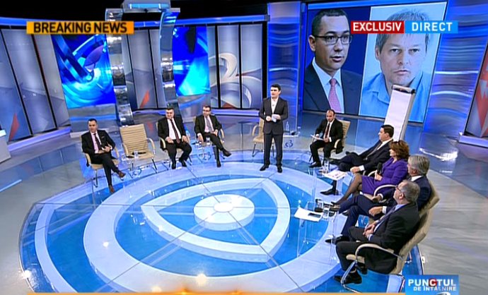 Confruntare eveniment la ''Punctul de întâlnire'': Guvern tip Ponta PSD versus guvern tip Cioloş PNL. Care este mai bun?