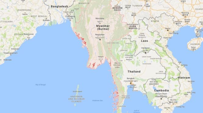 Un avion neidentificat s-ar fi prăbuşit în mare, pe coasta Myanmarului. Autorităţile au infirmat prăbuşirea
