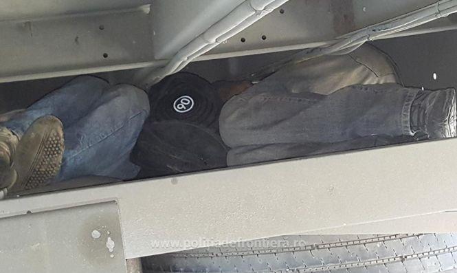 Polițiștii de frontieră au oprit acest TIR pentru control și au crezut că nu văd bine. Ce au descoperit sub roata de rezervă 414256