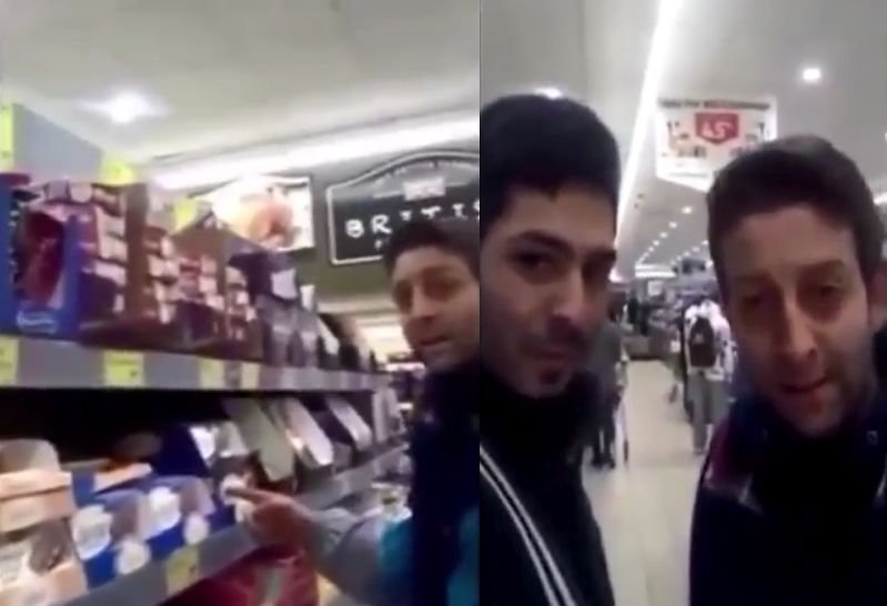 Români care ne fac de râs în lume! S-au filmat în timp ce fură ciocolată într-un supermarket din Marea Britanie