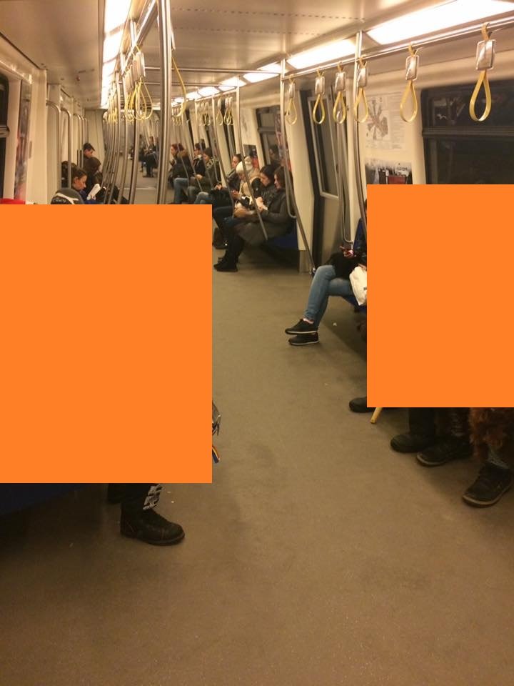 Ce a apărut joi într-un vagon de metrou. Călătorii nu au ştiut cum să reacţioneze - FOTO 