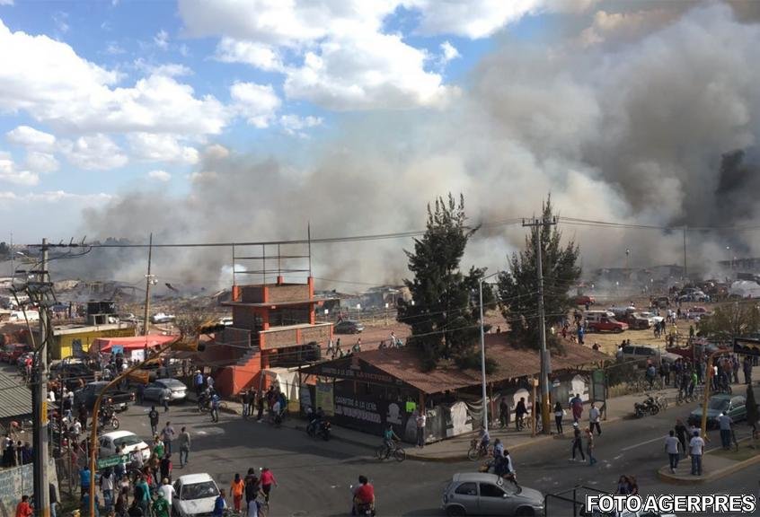 Cel puţin 12 morţi şi zeci de răniţi într-o explozie produsă la o piaţă de artificii din Mexic 