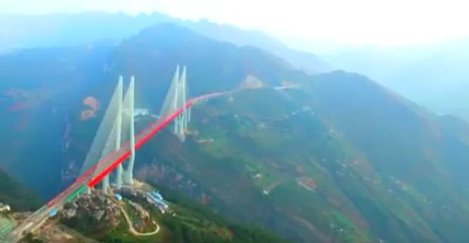 Cum arată cel mai înalt pod din lume - VIDEO