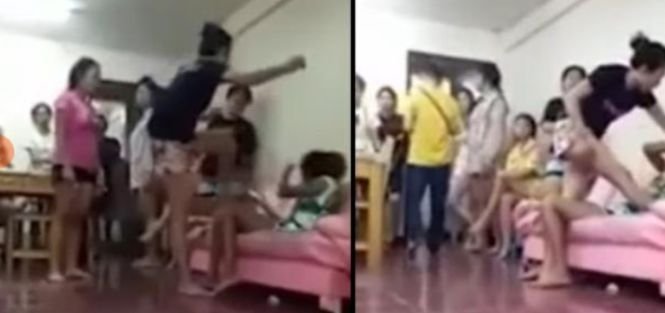 O femeie înșelată a prins-o pe amanta soțului său și a bătut-o cu bestialitate. Ce tehnică de luptă a folosit - VIDEO