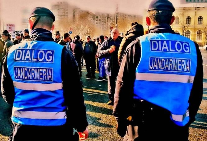 Mesajul neașteptat al Jandarmeriei transmis protestatarilor