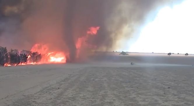 Fenomen bizar şi periculos al naturii: tornadele de foc - VIDEO