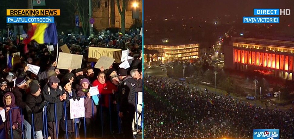 Vocea străzii. Ce au avut de transmis protestarii din Piața Victoriei și de la Palatul Cotroceni în fața camerelor tv VIDEO