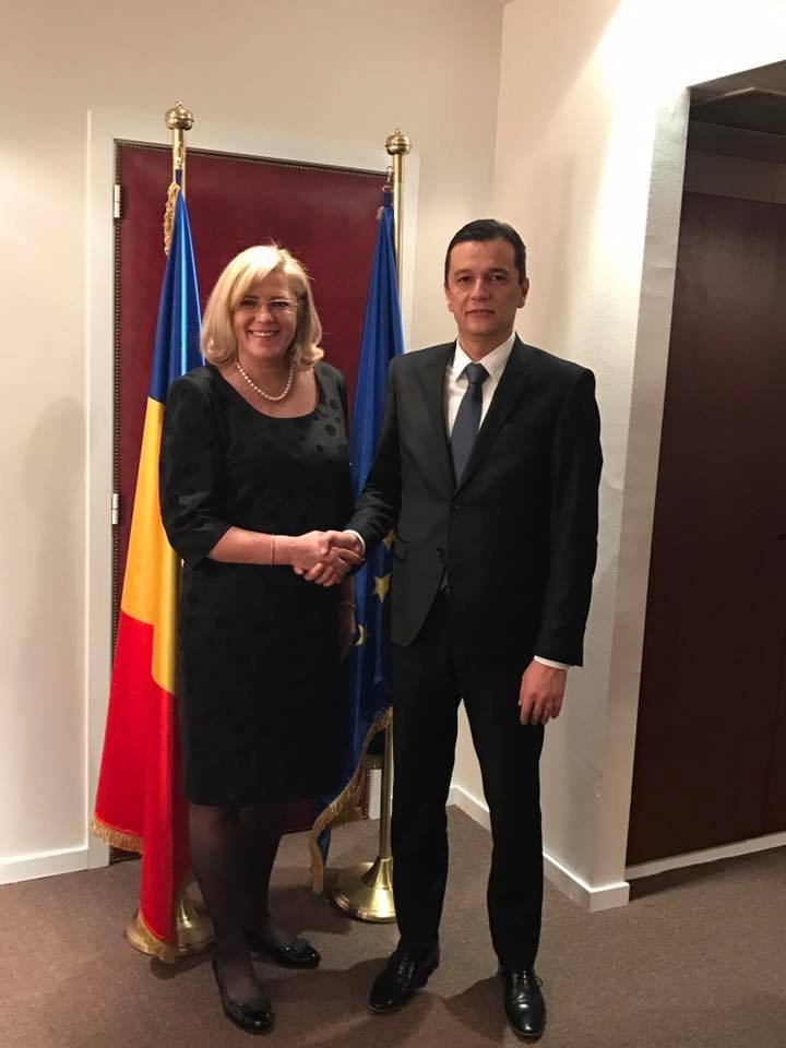 Premierul Sorin Grindeanu, întâlnire surpriză în timpul vizitei la Bruxelles
