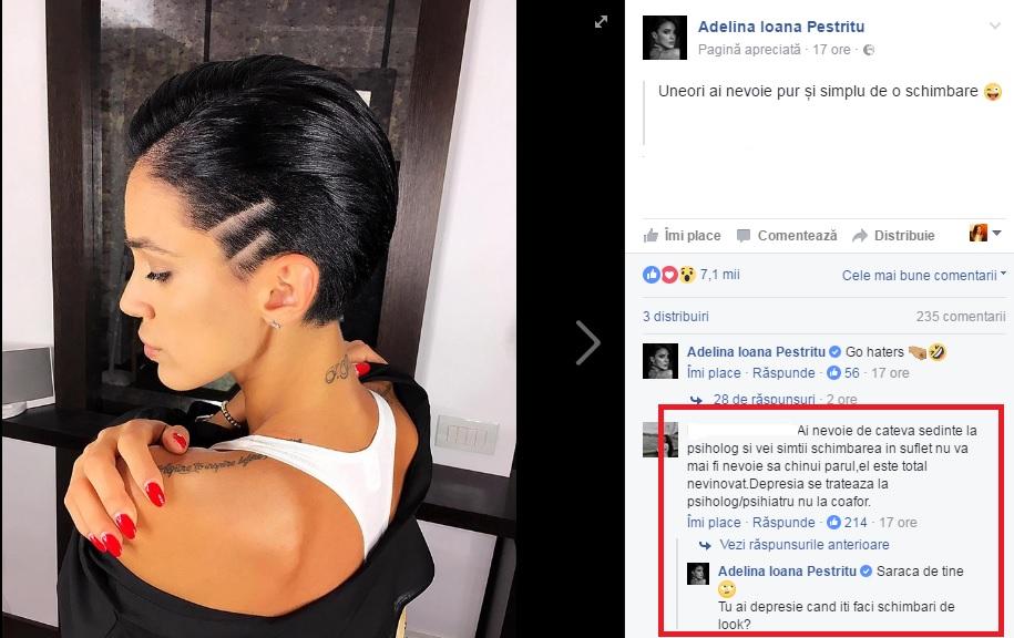 Adelina Pestritu s-a tuns din nou: "Ai nevoie de psihiatru!” Reactia ei incredibila 435215