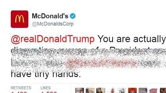 Contul de Twitter al McDonald's a fost spart. Ce mesaj i s-a transmis președintelui Trump