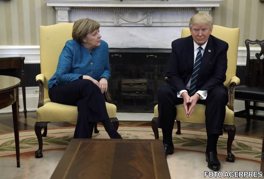 Donald Trump ar fi refuzat să dea mâna cu Angela Merkel, la Casa Albă - VIDEO