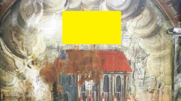 Un OZN a fost pictat acum 400 de ani într-o biserică din România