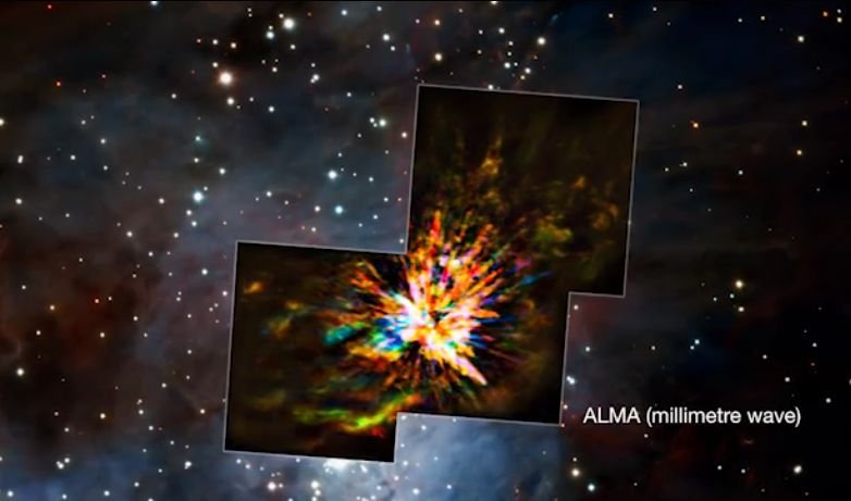 O coliziune violentă între două stele, surprinsă în imagini de telescopul ALMA - VIDEO