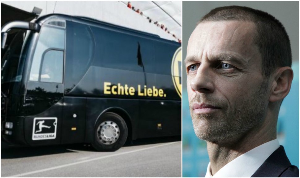 Anunțul făcut de preşedintele UEFA după ce autocarul Borussiei Dortmund a fost țina unui atac cu explozivi