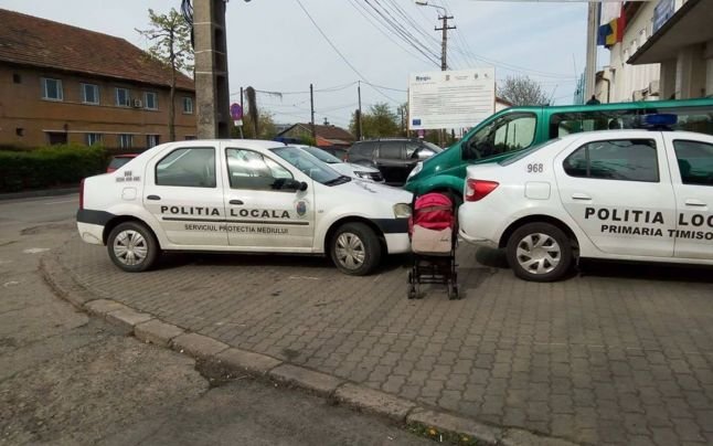 Timișoreanul care a publicat imagini cu mașini ale Poliției Locale parcate neregulamentar a primit o amendă de 900 de lei