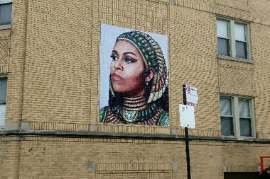 Controverse legate de un desen mural care o prezintă pe Michelle Obama - VIDEO