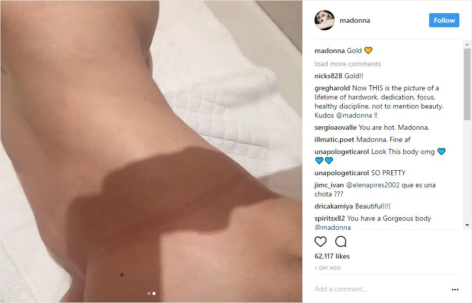 Madonna a postat pe Instagram o fotografie nud  449069