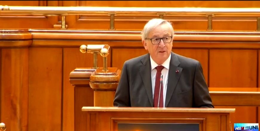 Jean Claude-Juncker, în Parlamentul României: „România a venit cu multe bogății după aderare”