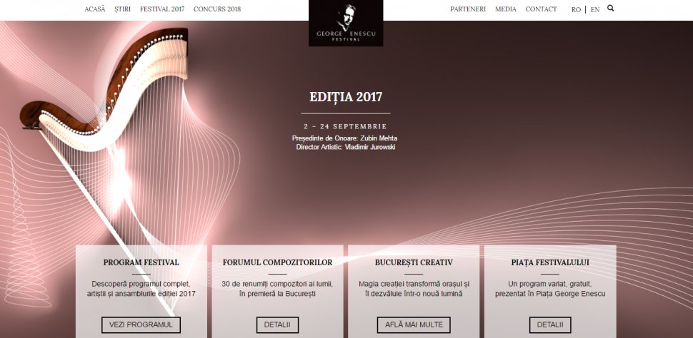 Festivalul Enescu își lansează noul site ce permite vizualizarea mai rapidă a programului și a biletelor disponibile