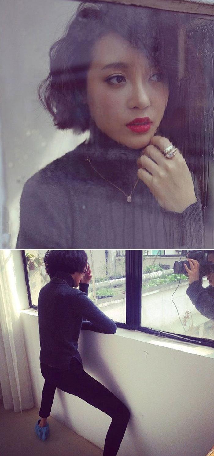 Realitatea din spatele acestei poze! Cum a ajuns să fie fotografiată așa bruneta din imagine 453957