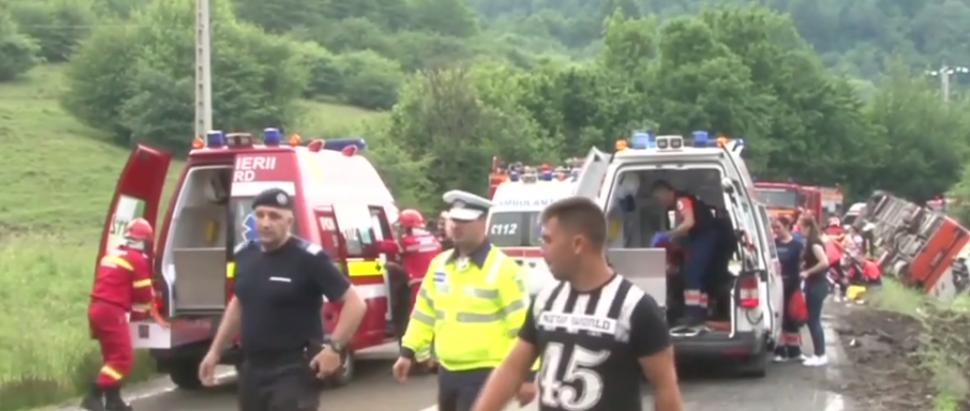 Accident grav între Predeal și Pârâul Rece! 17 de victime, după ce un autocar s-a răsturnat. Cod roșu de intervenție 459251