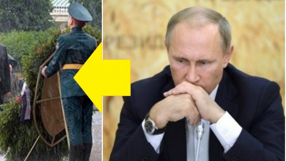 Imagini rare cu Vladimir Putin! O ploaie pornită din senin l-a udat fleașcă - VIDEO